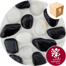 Chinese Pebbles - Polished Black and White - 2689